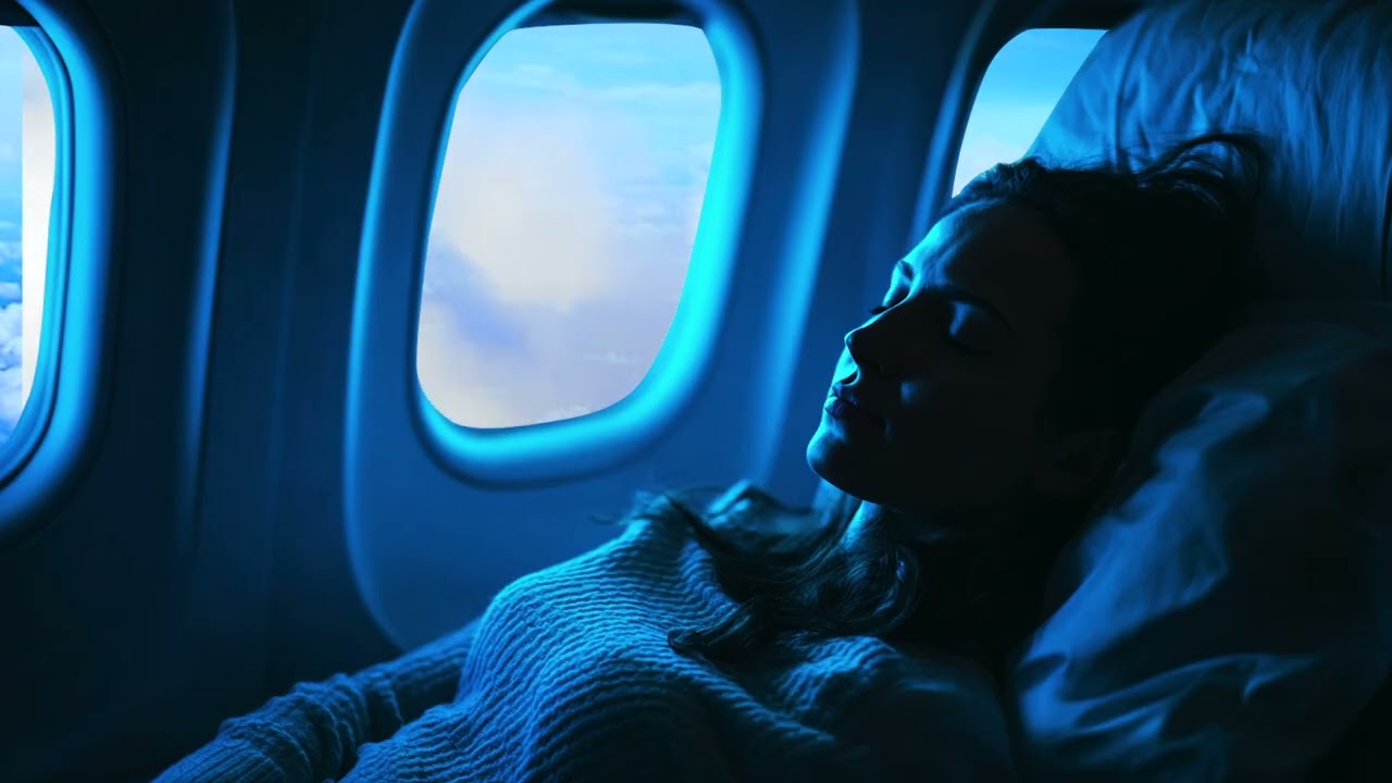 Inside a Silent Night Flight ✈️ Soothing Cabin White Noise for Sleep & Relaxation
