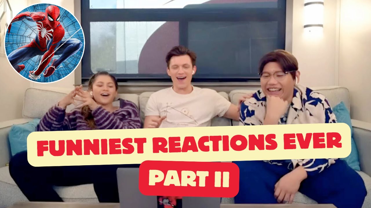 Tom Holland, Zendaya and Jake Batalon reacts to funny videos.