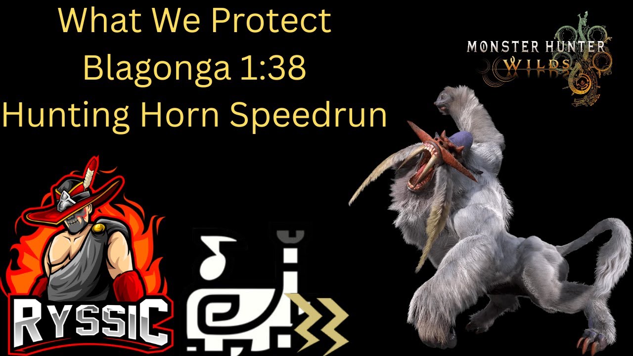 What We Protect! Blagonga Speedrun in 1:38 with Hunting Horn