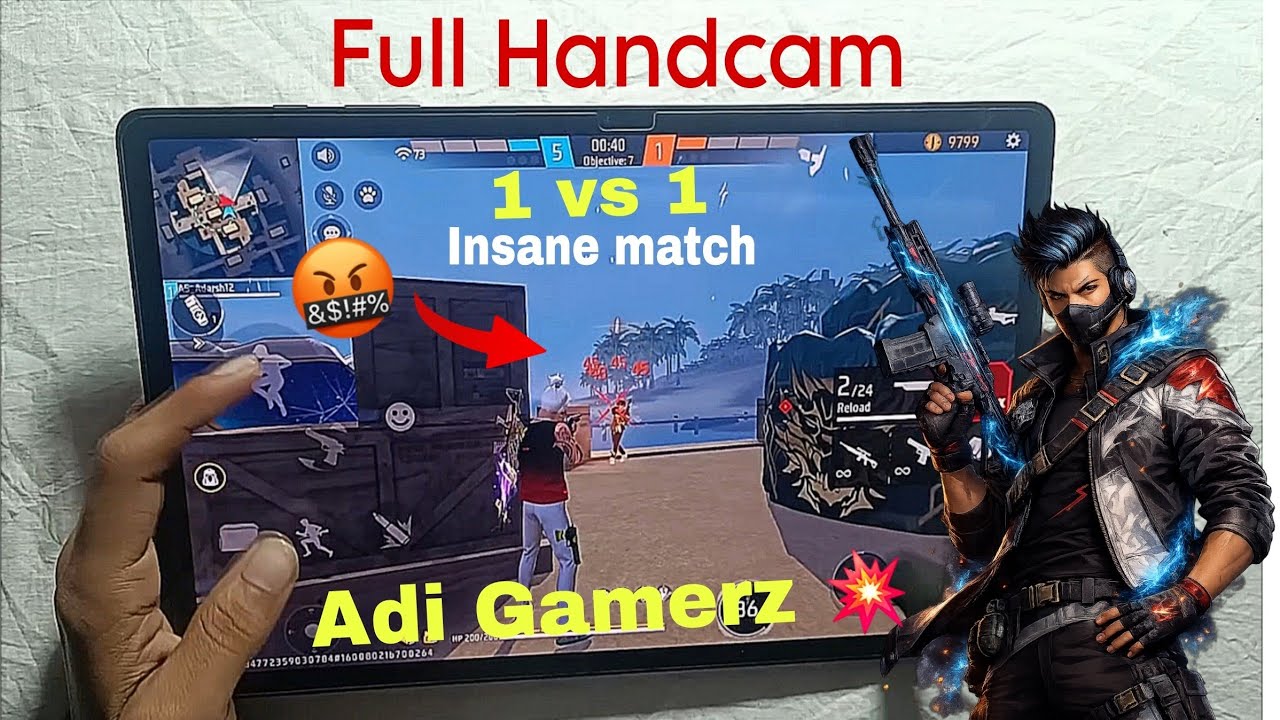 1 vs 1 with Friend 😡| Insane clutch 🔥 Free fire --Adarsh 