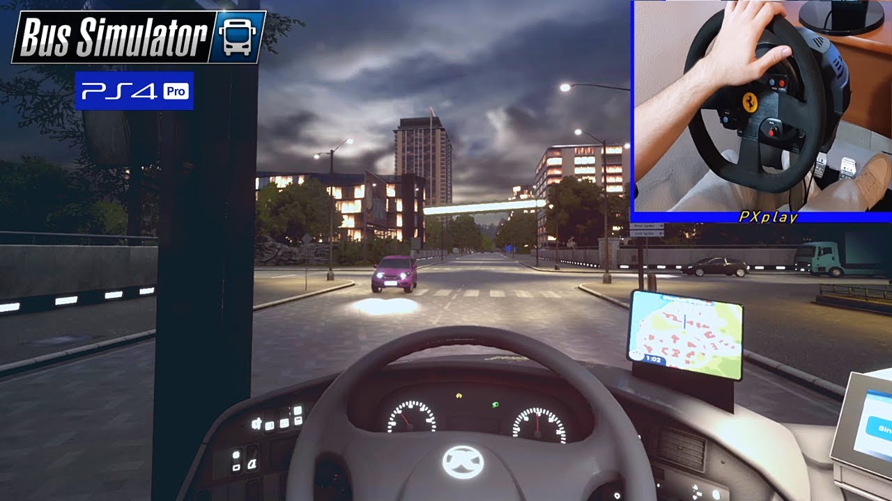 Bus Simulator PS4 PRO | Setra S 416 LE night trip | Thrustmaster T300 gameplay