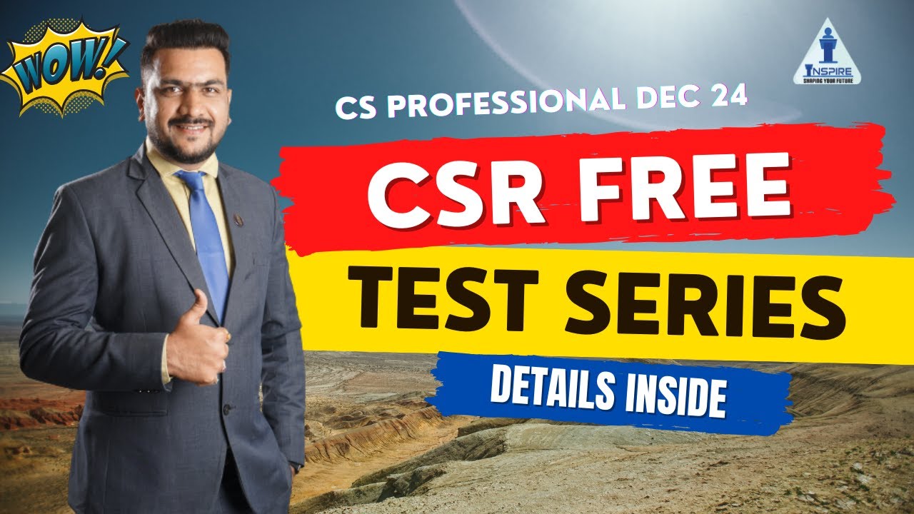CSR Test Series Announcement | FREE FOR ALL INDIA