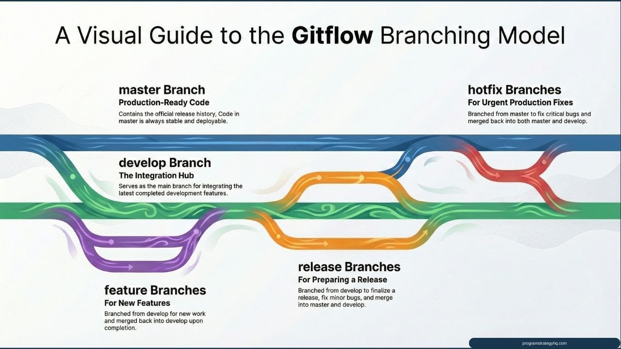 Что такое стратегия ветвления Git Flow? Основы программной инженерии.