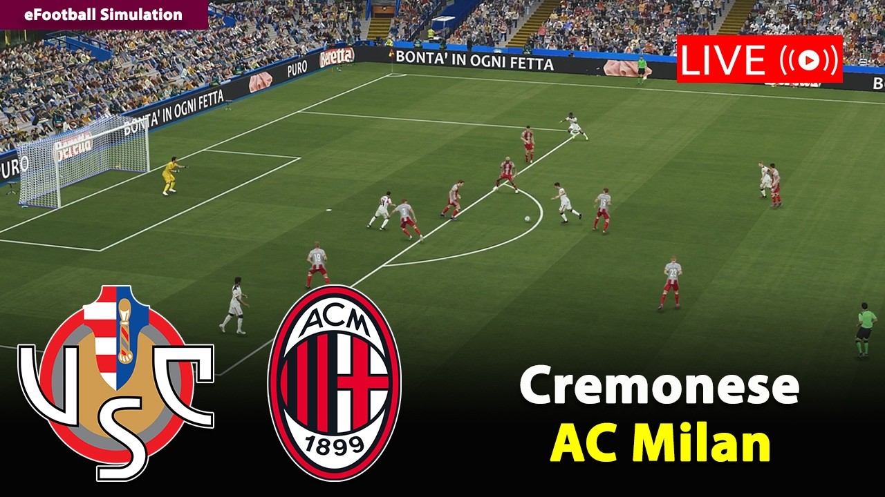 🔴In Diretta- Cremonese vs AC Milan | Serie A 2025/26 | eFootball PES21 Simulation