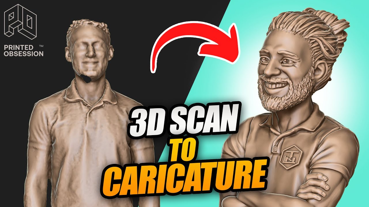 ZBrush Modelling Timelapse: 3D Scan to 3D Printable Cartoon