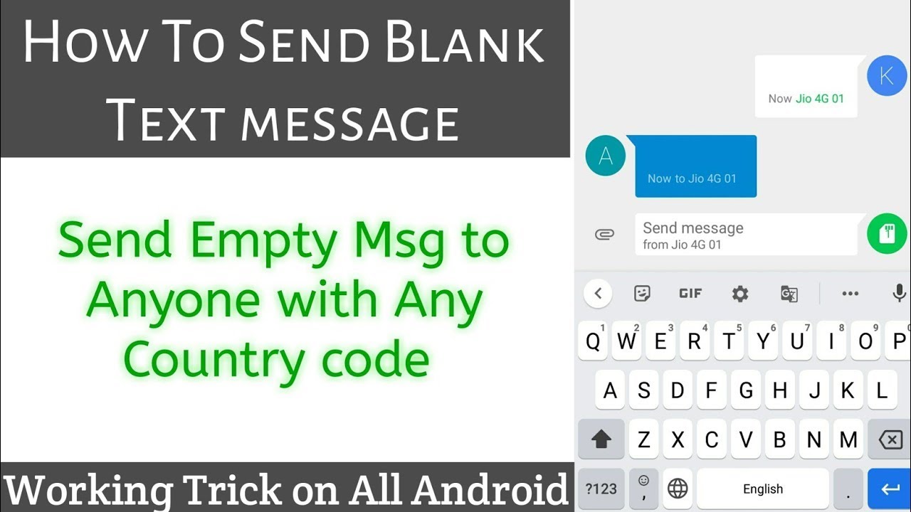HOW TO SEND BLANK SMS TEXT MESSAGE  - Send an Empty Message to Anyone with an Android