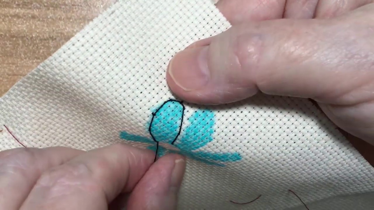 Flosstube #92 ~ Mary Rose Backstitch Alternative Couching Style