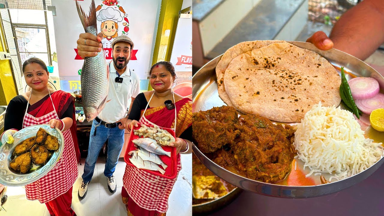 BENGALI SISTER’s का Fusion Fish Curry🔥 राजस्थानी & बंगाली Nonveg तड़का In Jodhpur |