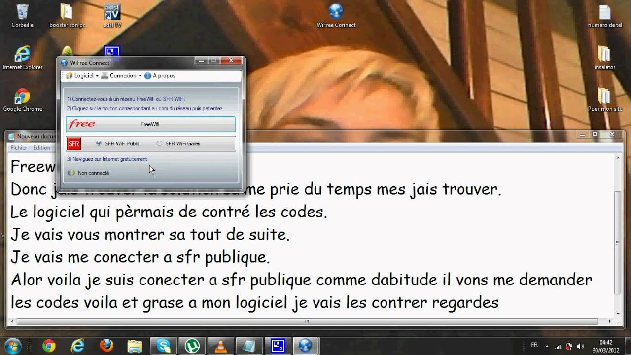 se conecte&eacute; sans codes wifi a sfr public et autre