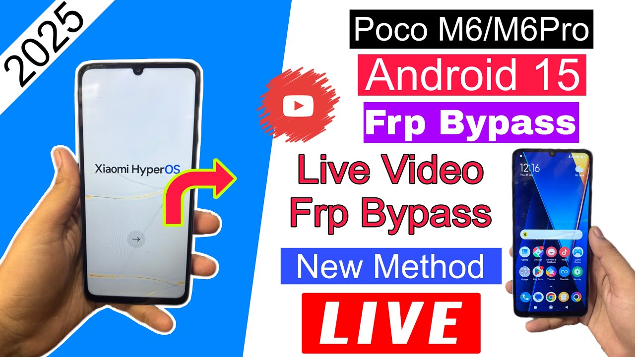 New Method - Poco M6 5g Frp BypassHyperOS | Poco M6 5g HyperOS Frp Unlock Without Pc | 2025
