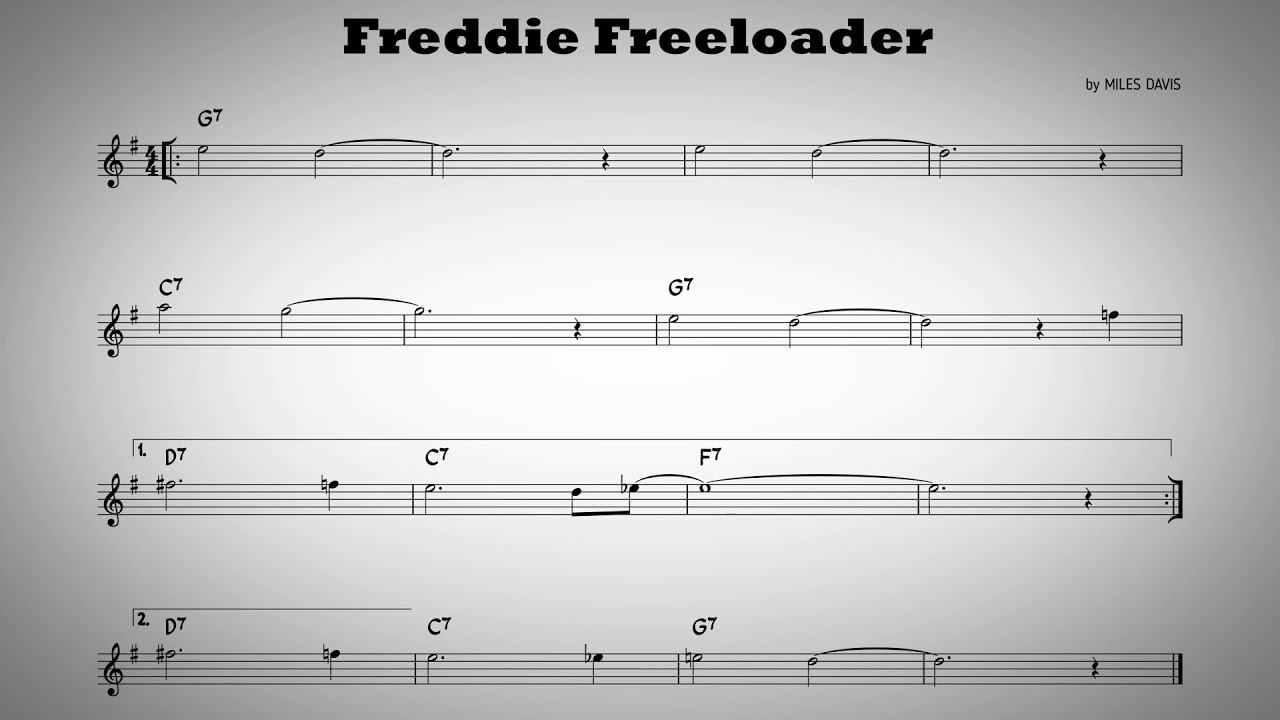 Freddie freeloader - Play along - Eb instruments