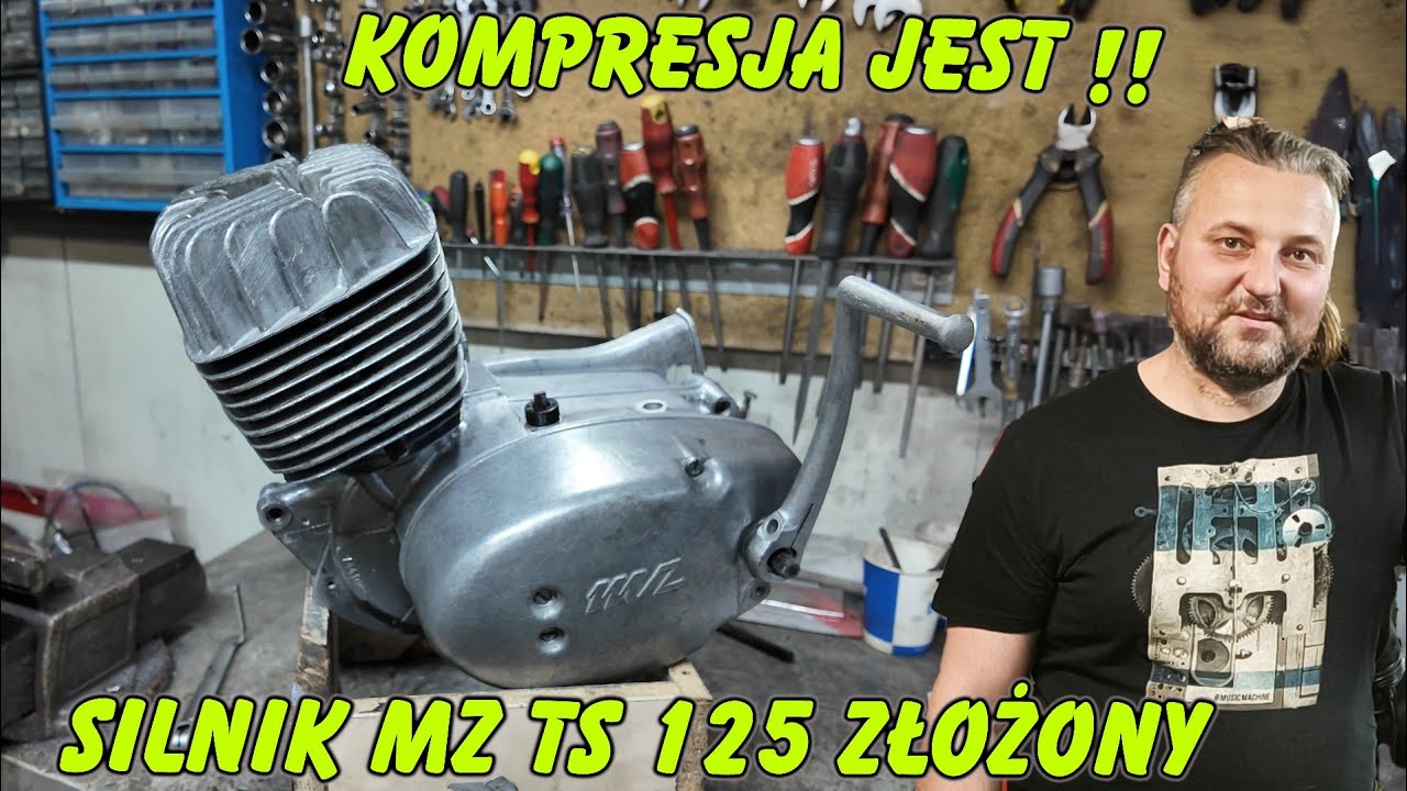 Wojtek złożył silnik MZ TS 125 - wygląda pięknie 😃😃 *MZ TS 125 na licytację Rajdu Koguta* ☺️☺️