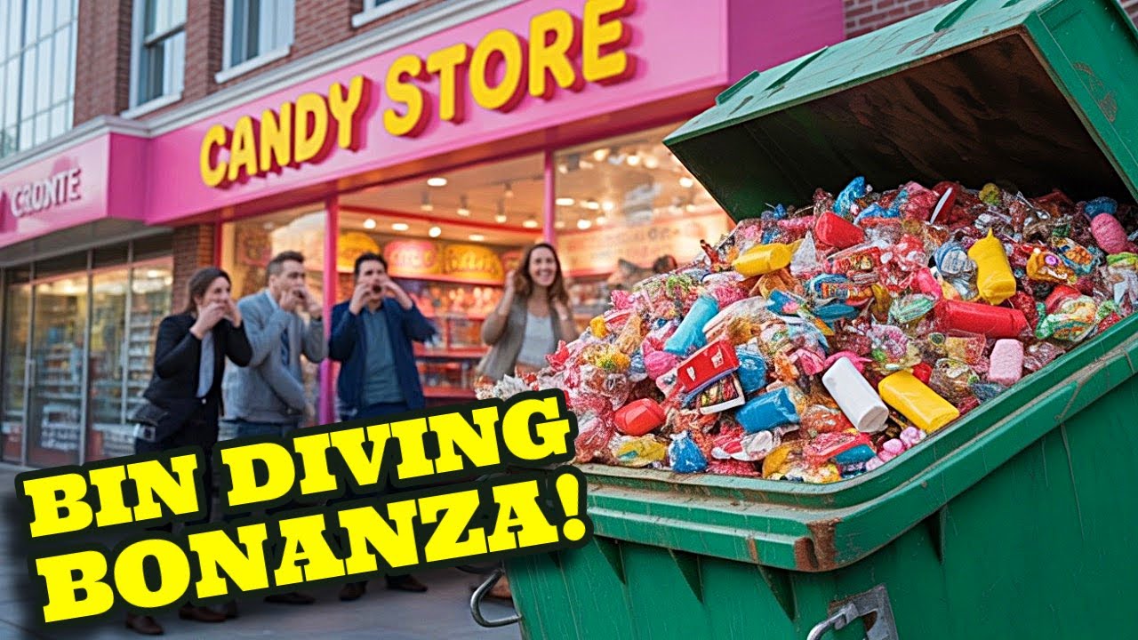 [WOW] DUMPSTER DIVING MEGA SCORE THIS FOOD FIND WAS INSANE 🤯 CANDY SHOP 🍭