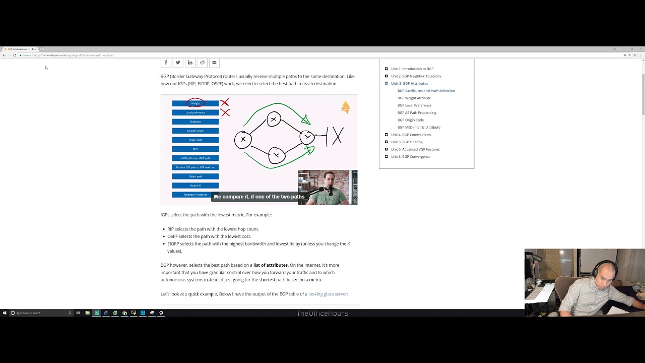 NetworkLessons | BGP Attributes and Path Selection
