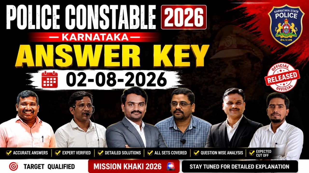🔴LIVE : 02-08-2026 | Civil Police Constable 2026 Answer Key | All Questions with Detailed Solutions