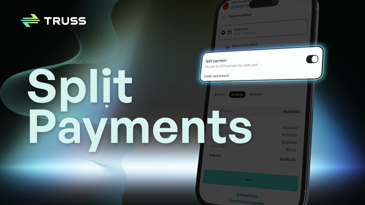 Split Your Payments Between Bank & Card — New Feature | Truss Payments