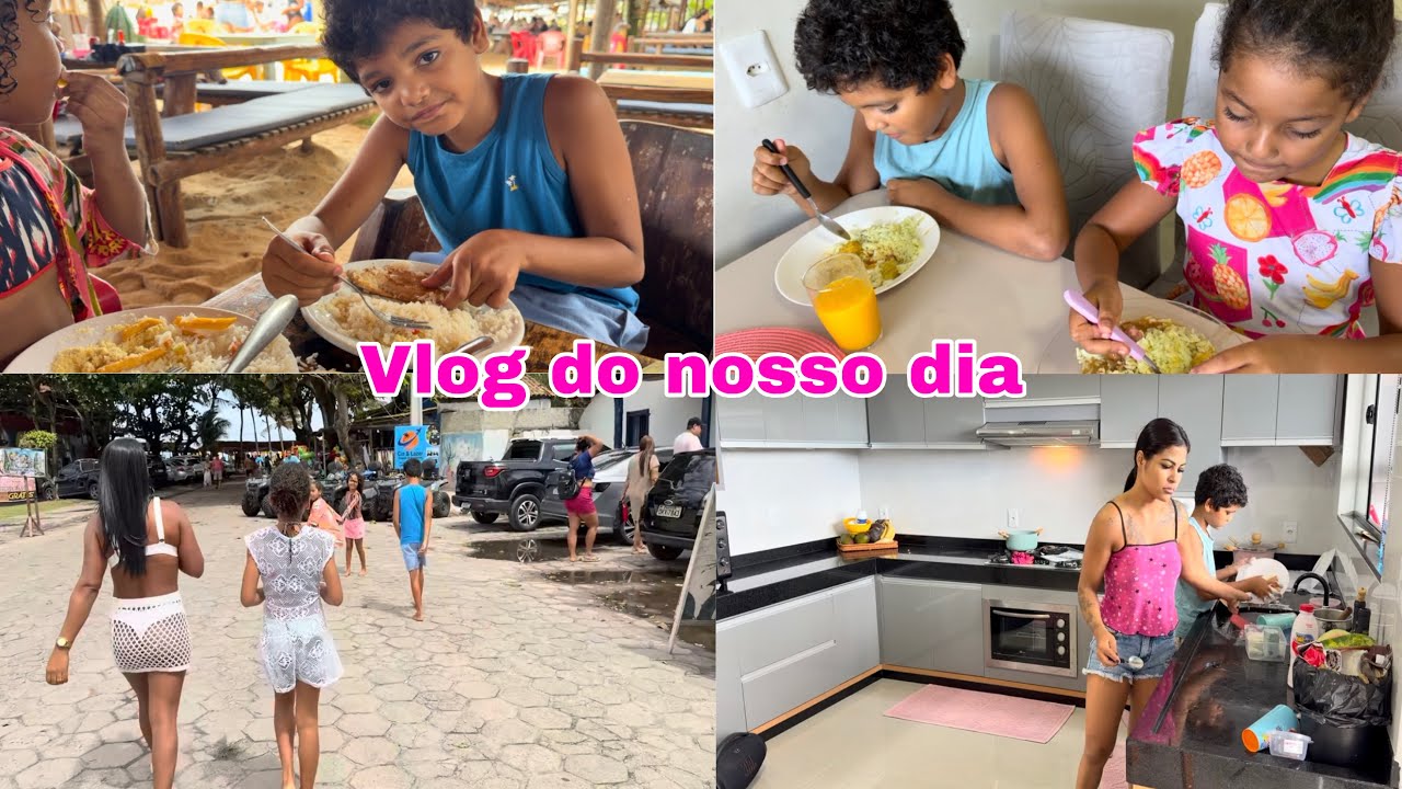 VLOG DO NOSSO DIA COM AS CRIANÇAS NA PRAIA ❤️