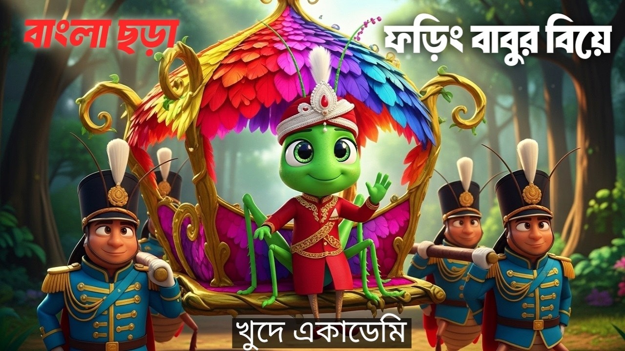 ফড়িং বাবুর বিয়ে | Phoring Babur Biye | ৩ডি বাংলা ছড়া কাটুন | Bangla Rhymes | Foring Babu