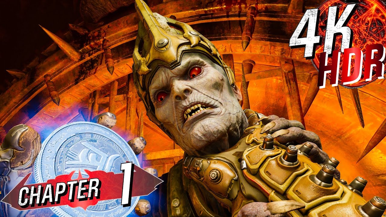 [4K HDR] DOOM Eternal (Nightmare / 100%) - Walkthrough pt 1 - Hell On Earth