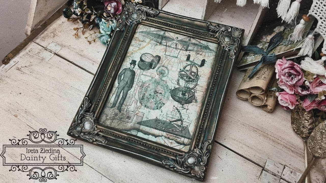 Up-cycled Decoupage Picture Frame