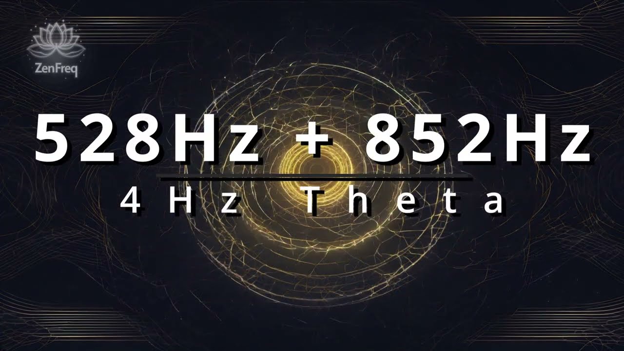 852 Hz Binaural Theta | Intuition, Clarity & Deep Meditation (528 Hz Support)