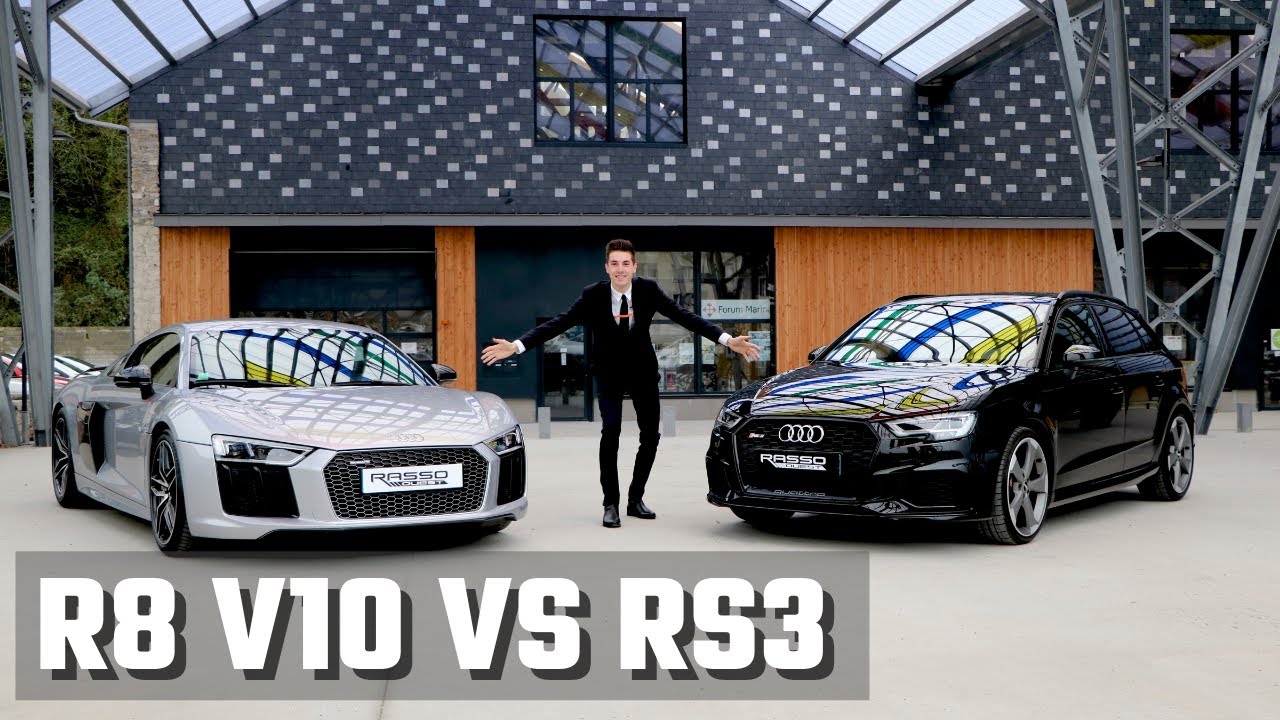 🏎 Audi R8 V10+ contre une  Audi RS3?? 😯⎜BATTLE⎟