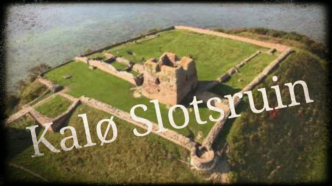 Kalo Castle (Kalø Slotsruin), Roende (Rønde), Djursland, Denmark.. from above.. By Drone
