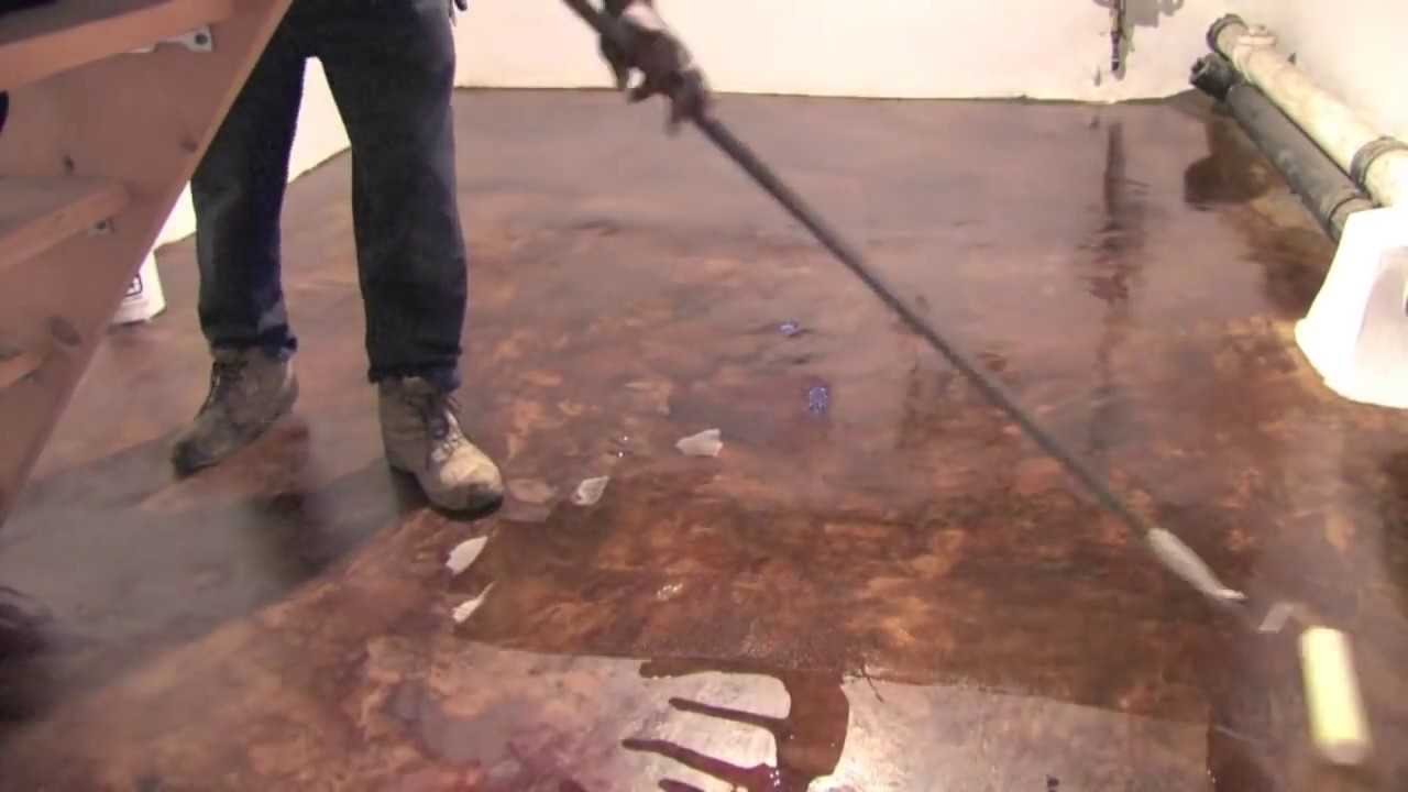How to Acid Stain a Basement  Floor | Concrete and Cement Contractor