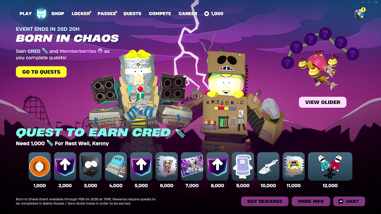 Fortnite FREE South Park Mini-Pass & Item Shop Showcase!