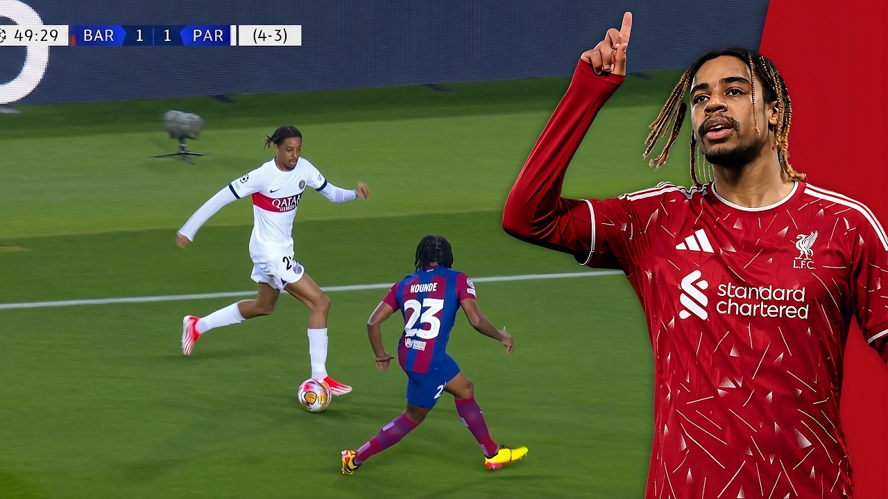 Bradley Barcola vs Barcelona | Welcome to Liverpool  🇨🇵