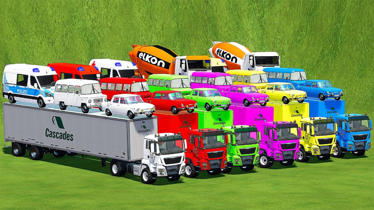 TRANSPORTING OLD SKODA, EMERGENCY SPRINTER & SLURRY SPREADING! Farming Simulator 22