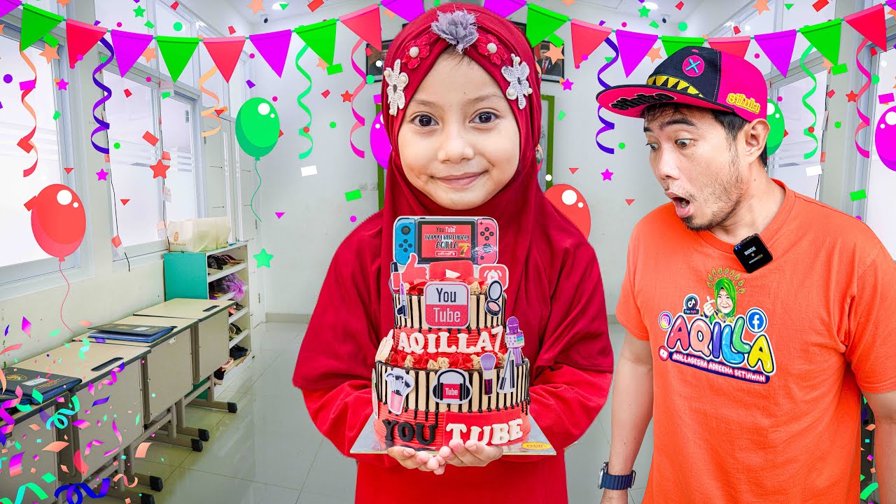ACARA ULANG TAHUN AQILA DI SEKOLAH YG KE 7 TAHUN MERIAH BANGET