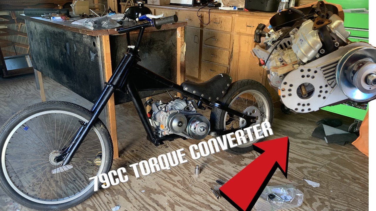 79cc Predator occ chopper gets torque converter! + new parts!