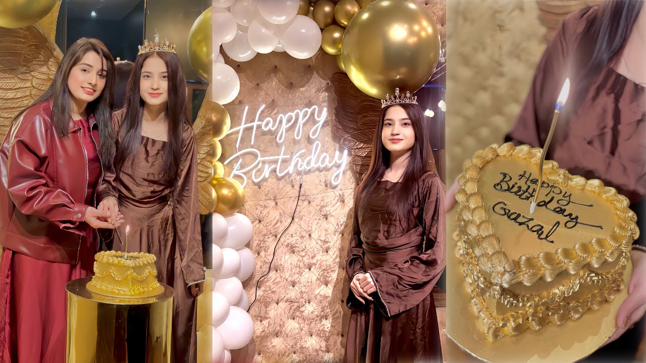 Biggest Birthday Surprise For Gazal❤️ | Fireworks 🎆 #atiqagazalkiduniya