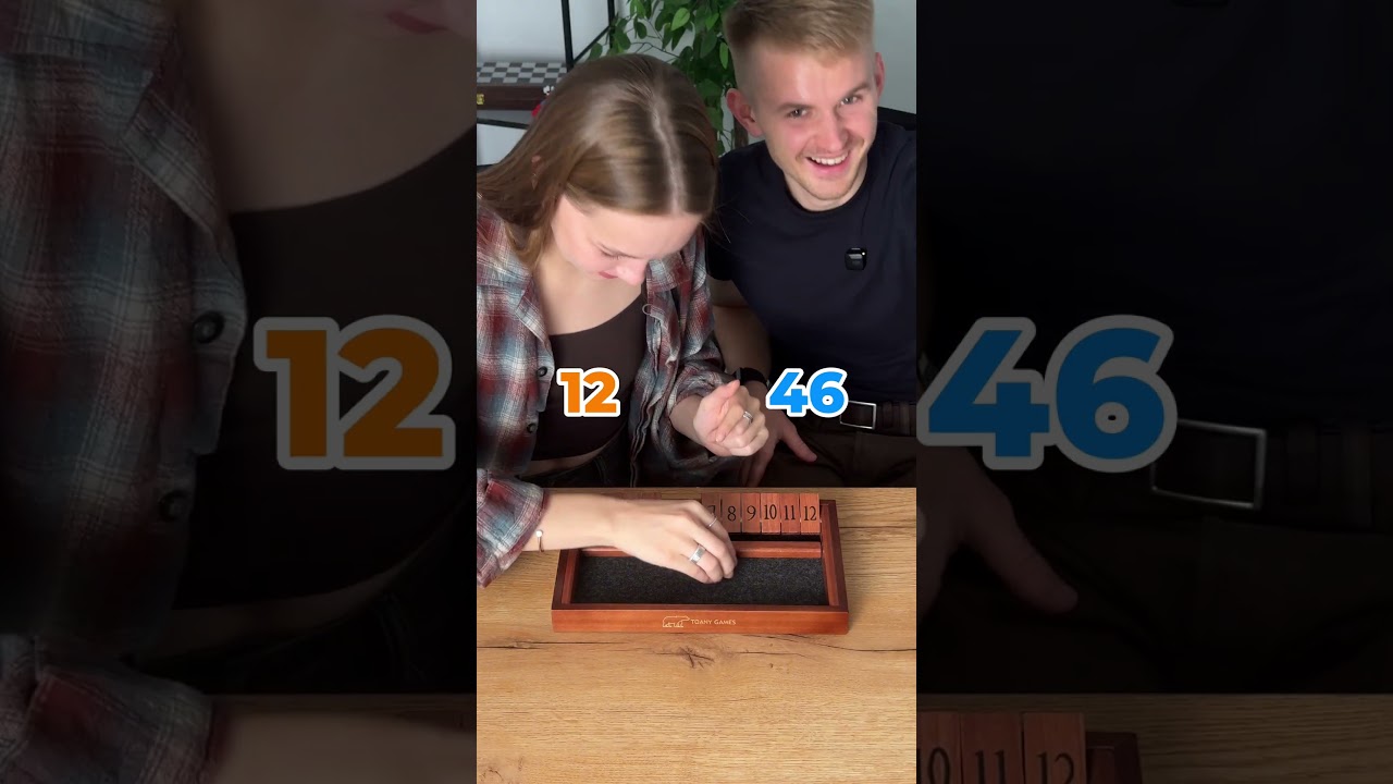 Очень понравился конец😂Настольная игра &laquo;Shut the Box&raquo;🔥Арт.вб: #515439185 #couple #boardgames#fun