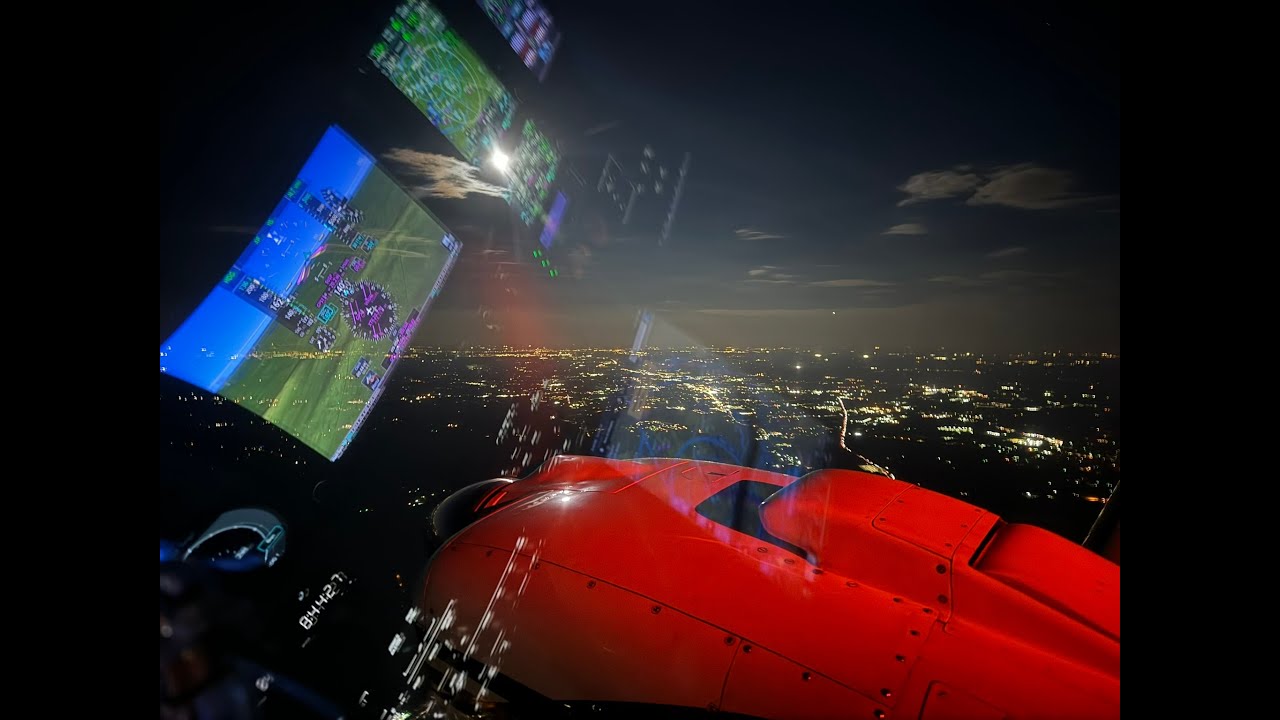101° F Phoenix Takeoff & Night Landing in a Baron 58