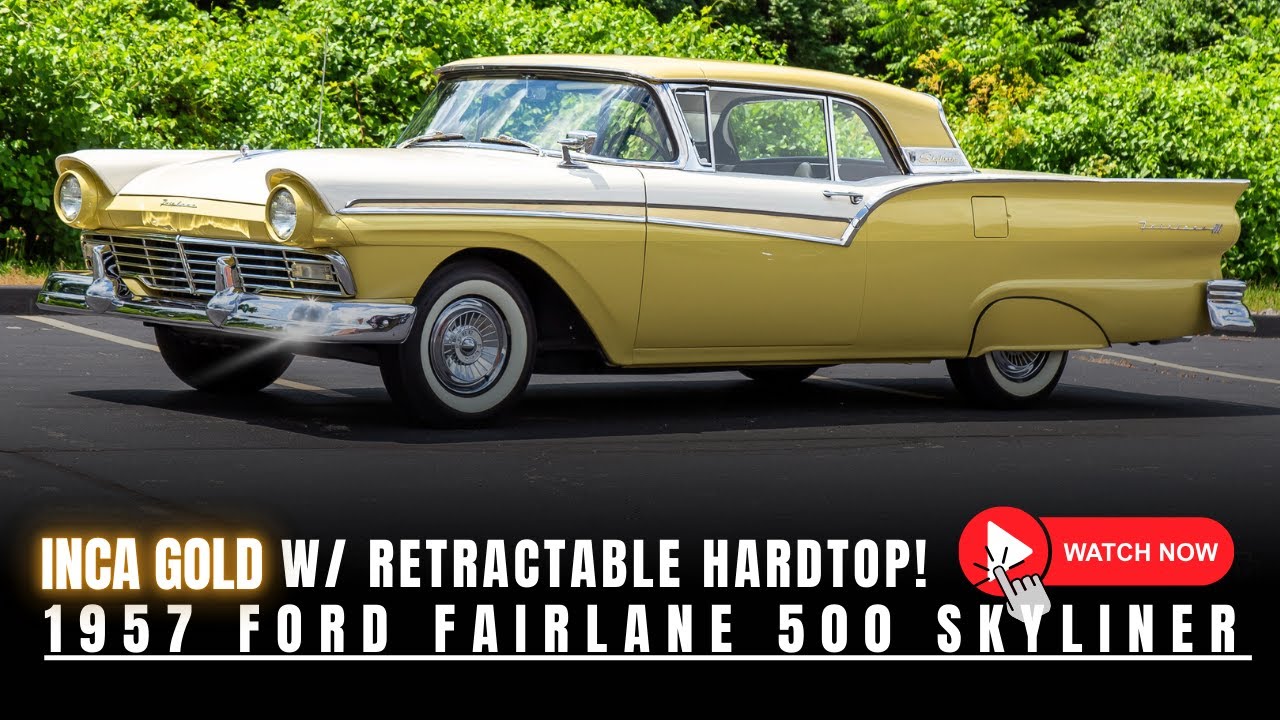 1957 #Ford Fairlane 500 Skyliner with Retractable Hardtop! 👀💛