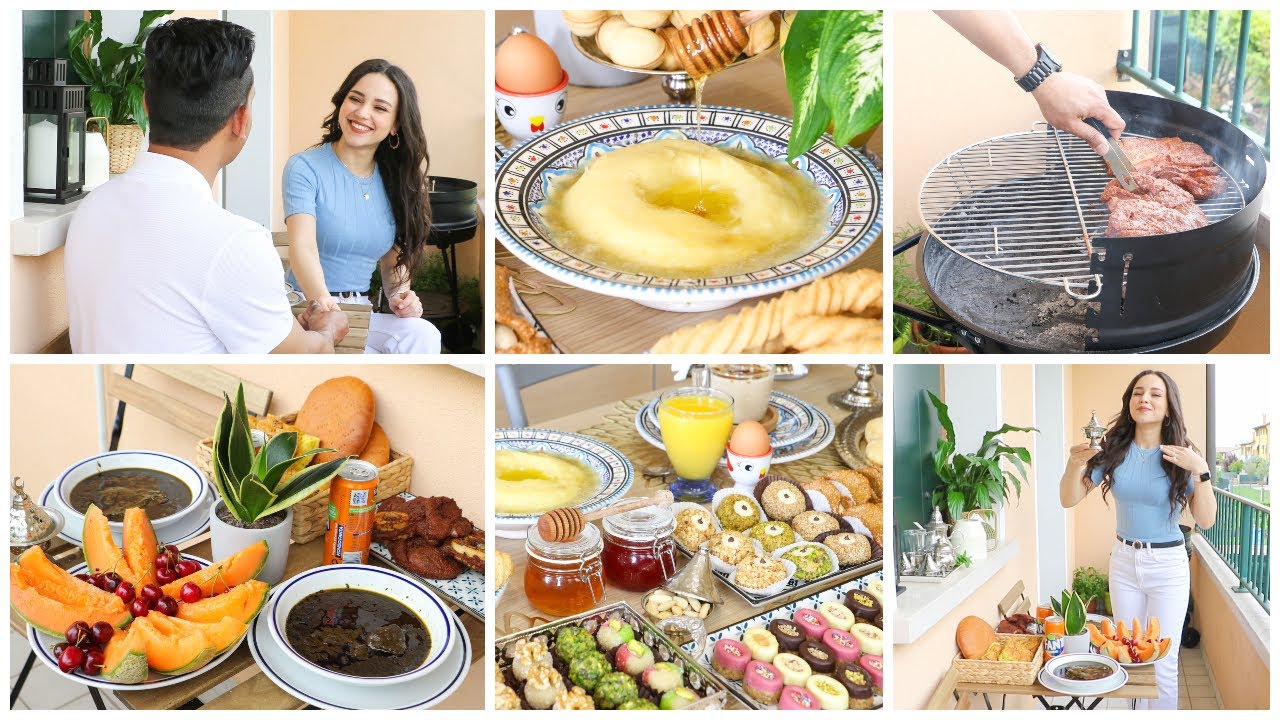 عيدكم مبروك❤️أجواء نهار العيد كاملة من الصباح للعشية مع تحضير طاولة الفطور والغداء❤️