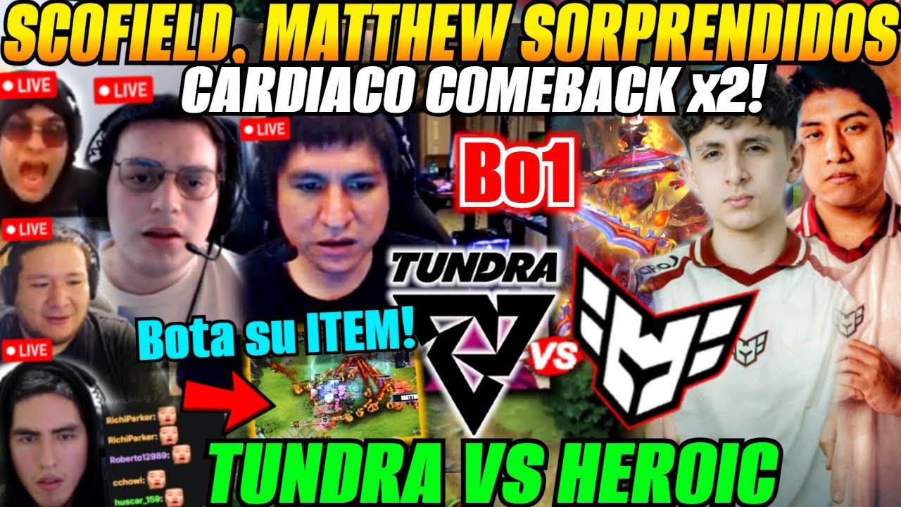 😲Scofield, Matthew sorprendidos x card1aco Comeback! HEROIC vs TUNDRA Bo1 BLAST Slam VI😲
