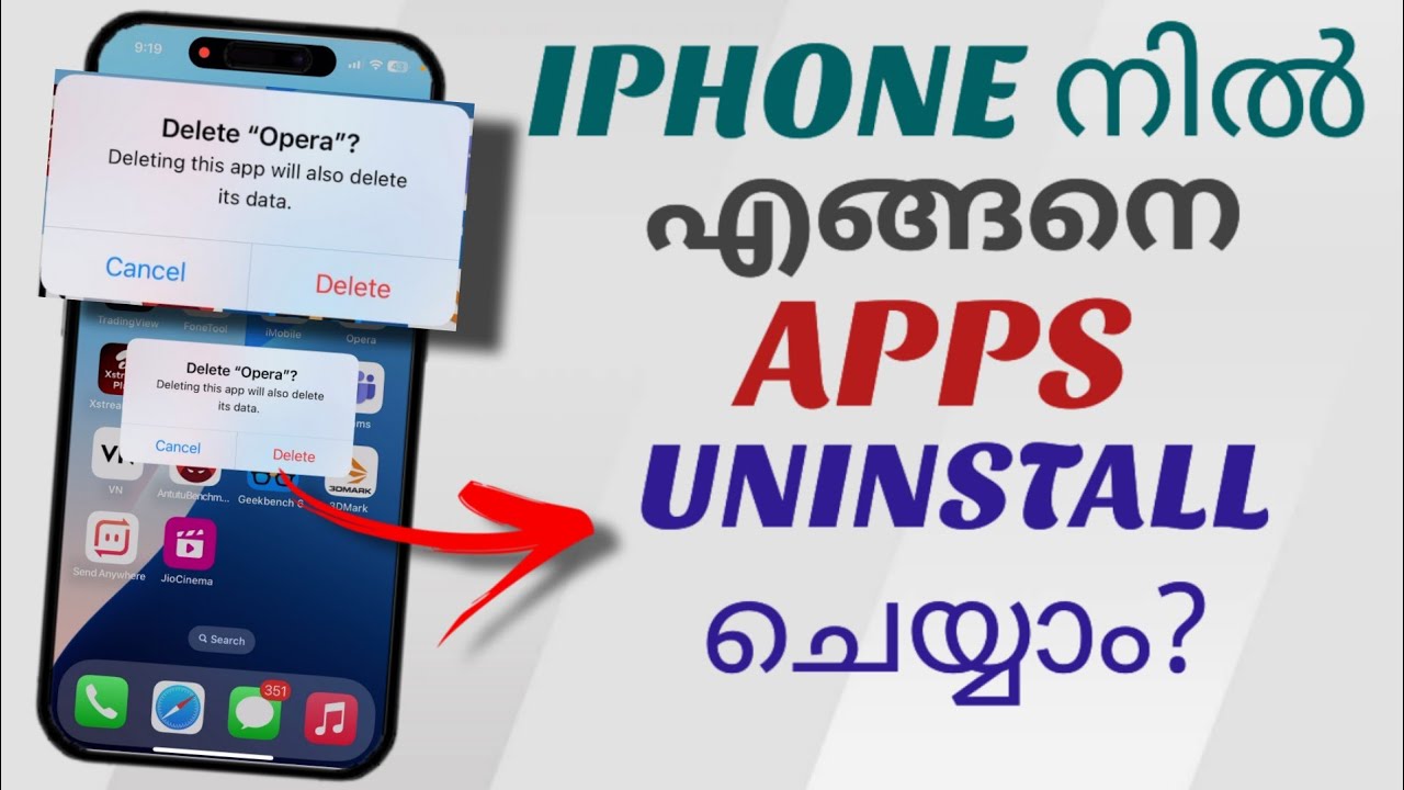 How To Uninstall Apps In Apple Iphone | Malayalam