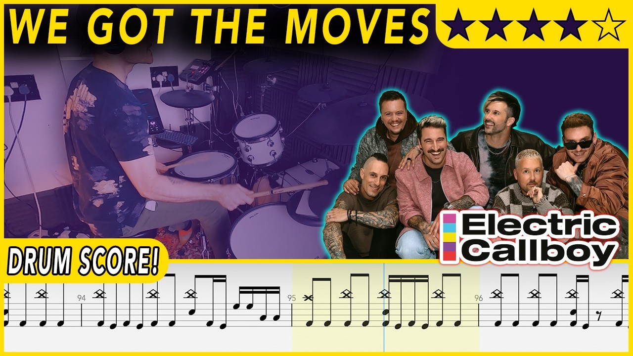 WE GOT THE MOVES - Electric Callboy | Ноты для ударных | № 677 DRUMSCRIBE