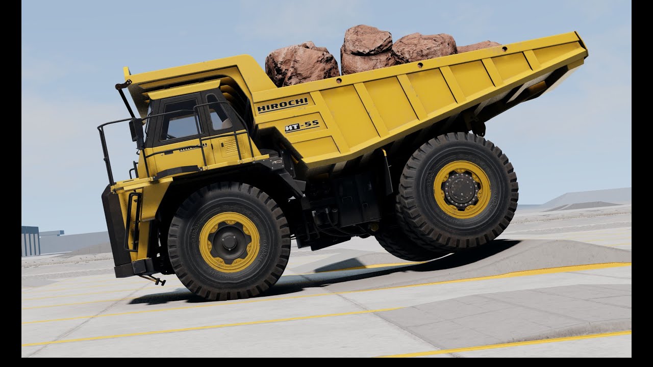 BeamNG Drive Update V0.38 - Hirochi HT-55 Haul Truck Suspension Testing