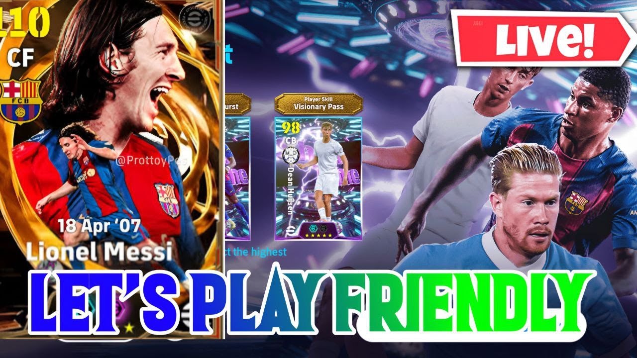 LET'S PLAY  FRIENDLY + CO OP | EFOOTBALL LIVE