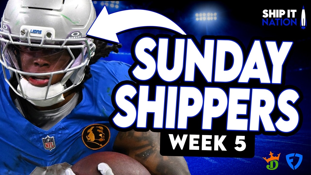 NFL Week 5 - Sunday Shippers | Main Slate | DraftKings & FanDuel DFS Picks, Plays and Process