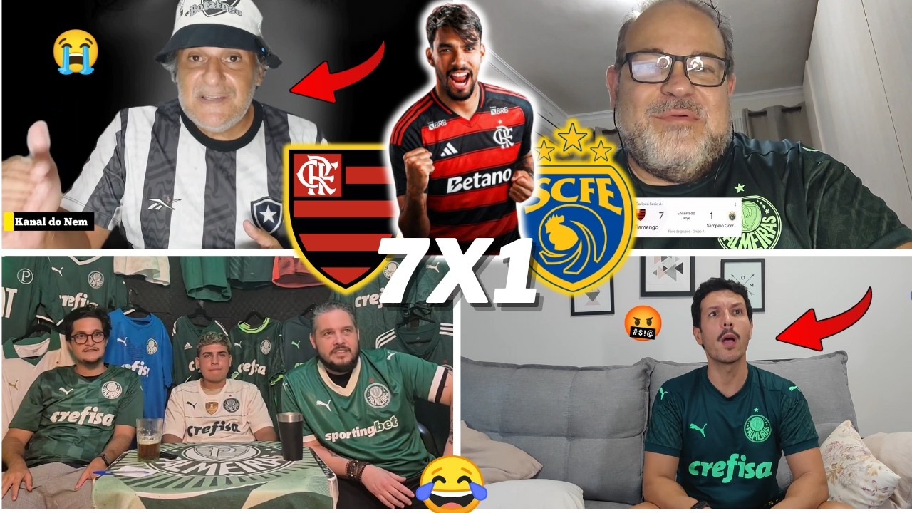 REAÇÕES DOS RIVAIS SECANDO O MENGÃO | FLAMENGO 7 X 1 SAMPAIO CORRÊA | CARIOCA 2026 - VAMOS RIR KKKK
