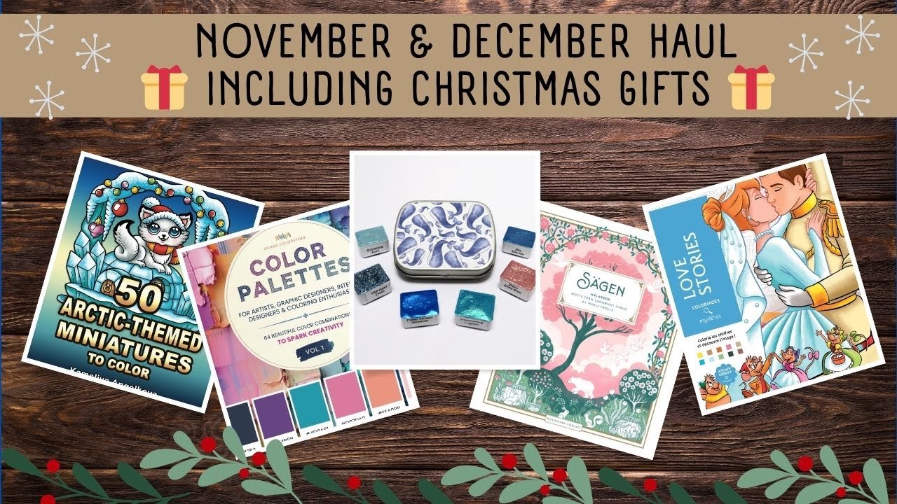 November & December Colouring Book & Supplies Haul Inc Christmas Gifts!