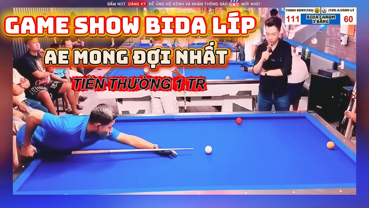 Showmatch bida líp: Thịnh Kent thử thách đánh bida nhận thưởng 1tr và cơ bida 3 băng hay nhất