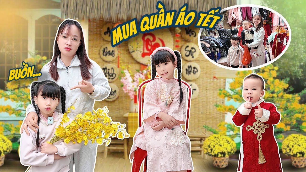 MiMi Buồn Vì Không Có Đồ Tết – Mẹ Huế Dẫn MiMi & MiLo Đi Mua Quần Áo Tết Ngay