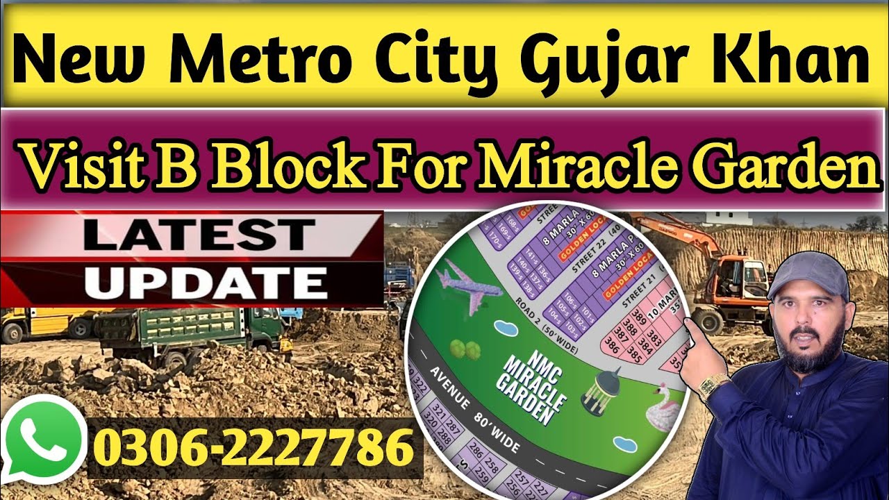 Visit B Block For Miracle Garden | New Metro City Gujar Khan Latest updates | Realtor Ghalib 