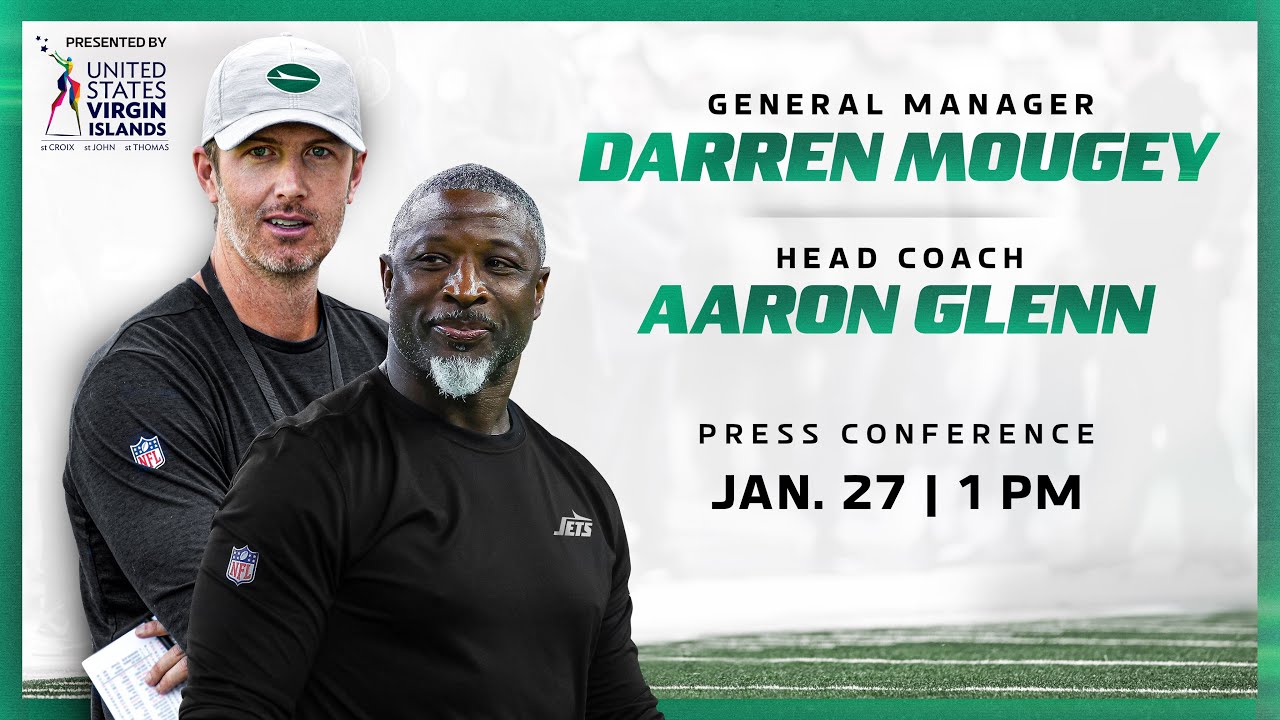 Aaron Glenn & Darren Mougey Introductory Press Conference (1/27) | New York Jets